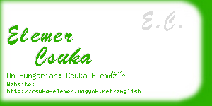 elemer csuka business card
